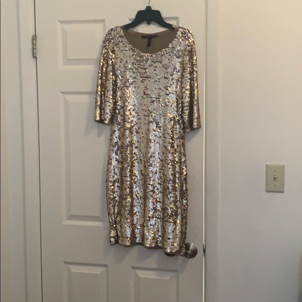 Gold sequence dress